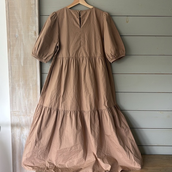 Mink Pink Puff Sleeve Judy Dress in Tan - Picture 7 of 7